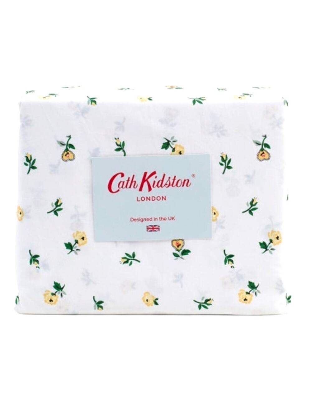 Cath Kidston London Cotton LACE DITSY LEMON 4pc FULL Sheet Set